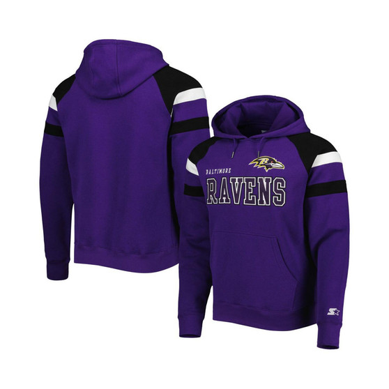 Men's Purple Baltimore Ravens Draft Fleece Raglan Pullover Hoodie