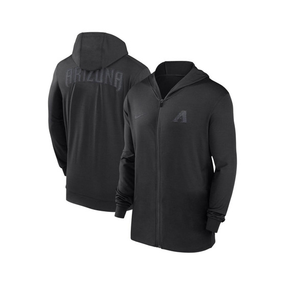 Men's Black Arizona Diamondbacks Authentic Collection Travel Performance Full-Zip Hoodie