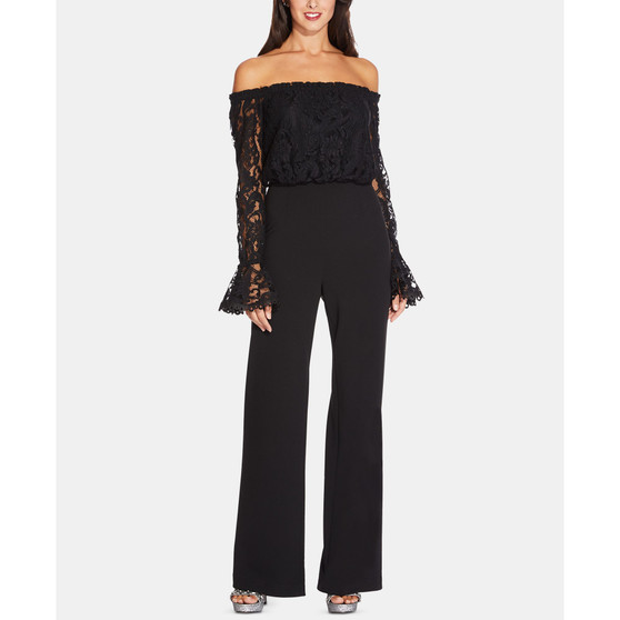 Off-The-Shoulder Lace Jumpsuit