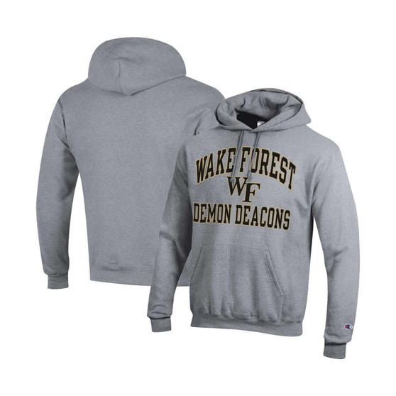 Men's Heather Gray Wake Forest Demon Deacons High Motor Pullover Hoodie