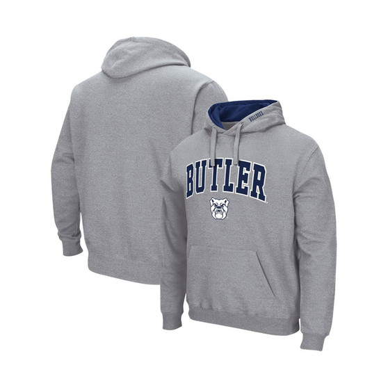Men's Heathered Gray Butler Bulldogs Arch Logo 3.0 Pullover Hoodie