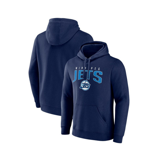 Men's Branded Navy Winnipeg Jets Special Edition 2.0 Wordmark Pullover Hoodie
