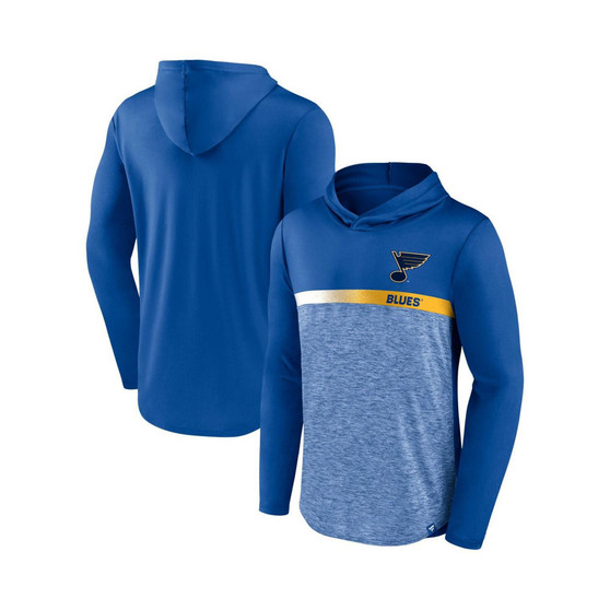 Men's Branded Blue St. Louis Blues Podium Defender Pullover Hoodie