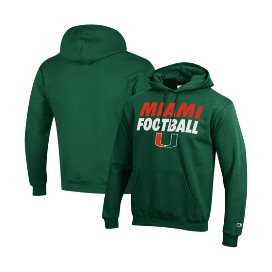 Men's Green Miami Hurricanes Game Ready Football Pullover Hoodie