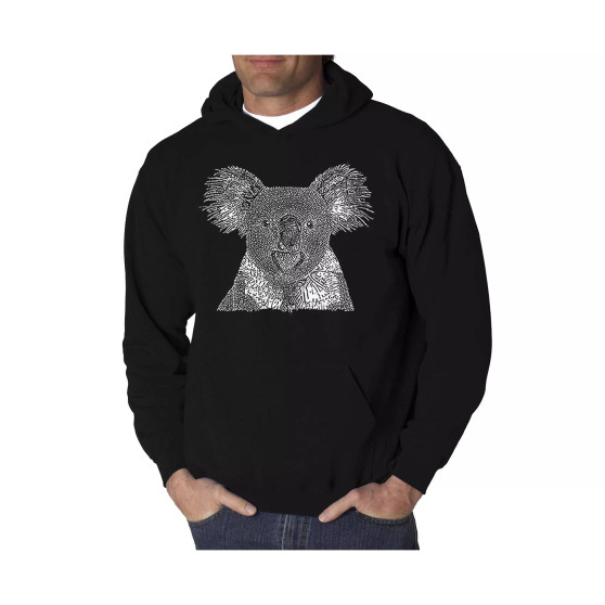 Men's Koala Word Art Hooded Sweatshirt