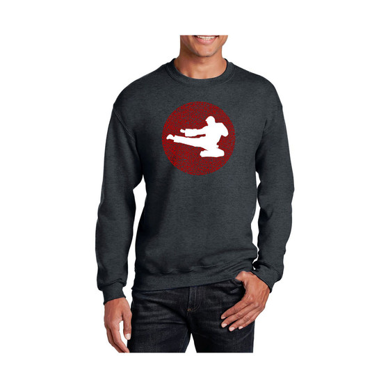 Men's Word Art Types Of Martial Arts Crewneck Sweatshirt