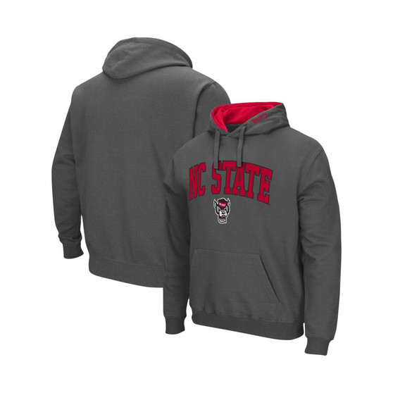 Men's Charcoal NC State Wolfpack Arch and Logo 3.0 Pullover Hoodie