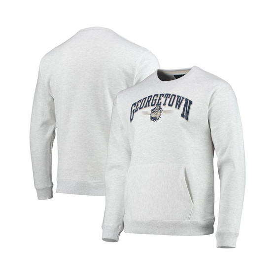 Men's Heathered Gray Georgetown Hoyas Upperclassman Pocket Pullover Sweatshirt