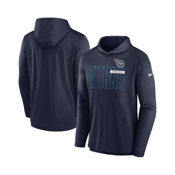 Men's Navy Tennessee Titans Performance Team Pullover Hoodie