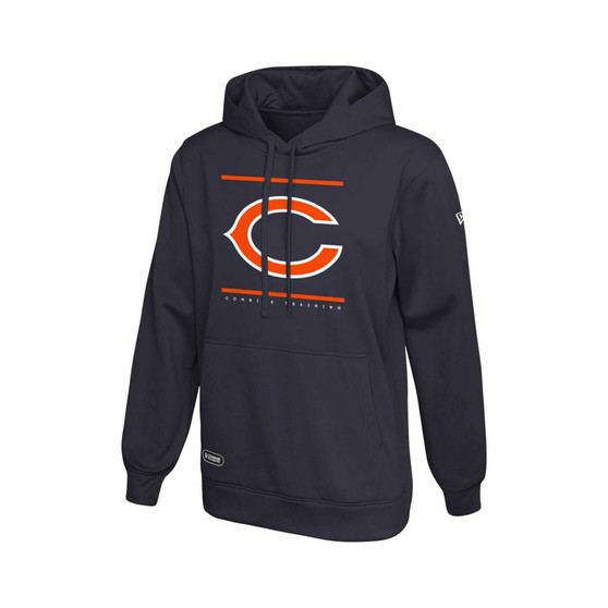 Men's Navy Chicago Bears Combine Authentic Split Defense Pullover Hoodie