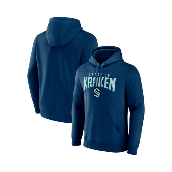 Men's Branded Navy Seattle Kraken Special Edition 2.0 Wordmark Pullover Hoodie
