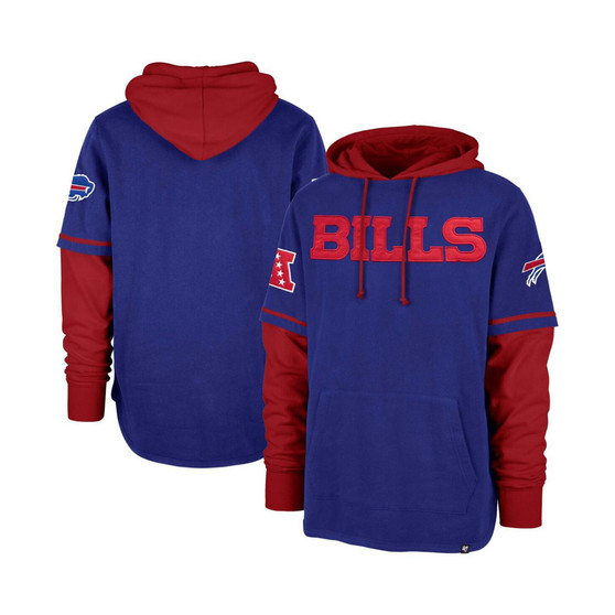Men's Royal Buffalo Bills Shortstop Pullover Hoodie