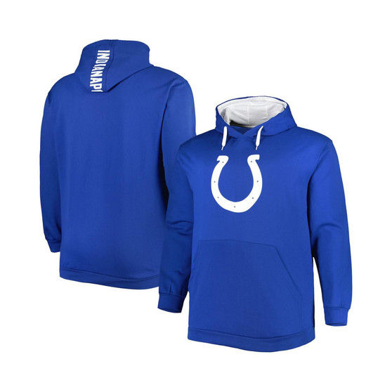 Men's Royal Indianapolis Colts Big and Tall Logo Pullover Hoodie