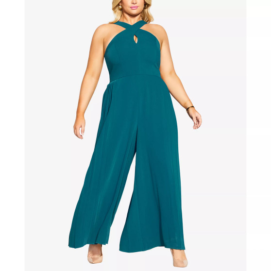 Trendy Plus Size Harper Halter Neck Jumpsuit