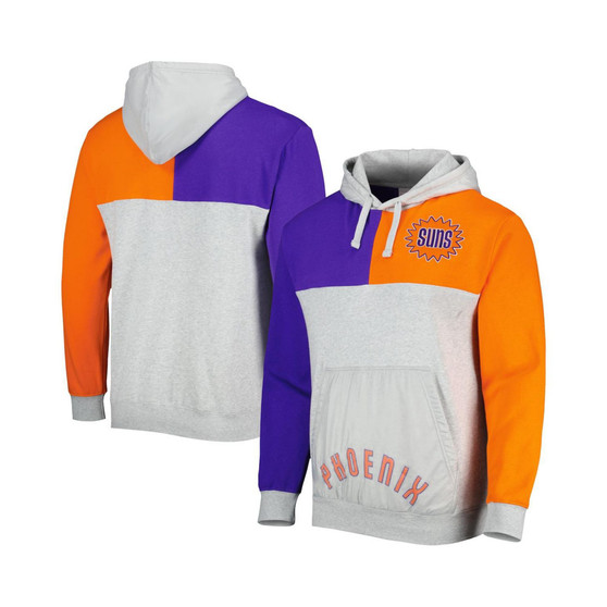 Men's Heather Gray Phoenix Suns Tie-Breaker Pullover Hoodie