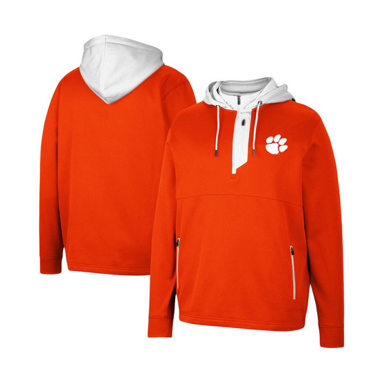 Men's Orange Clemson Tigers Luge 3.0 Quarter-Zip Hoodie