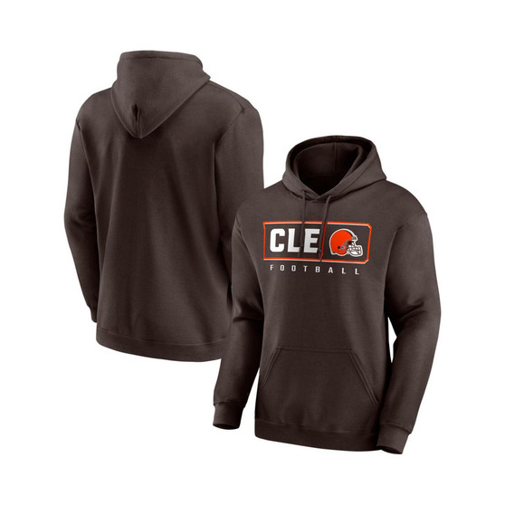 Men's Branded Brown Cleveland Browns Hustle Pullover Hoodie
