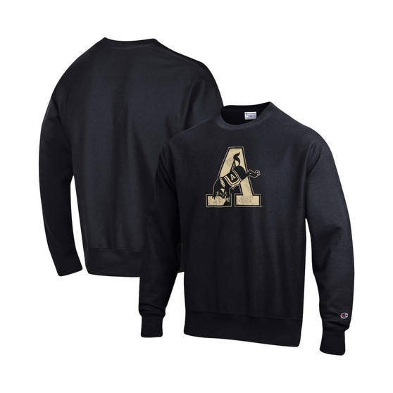 Men's Black Army Black Knights Vault Logo Reverse Weave Pullover Sweatshirt