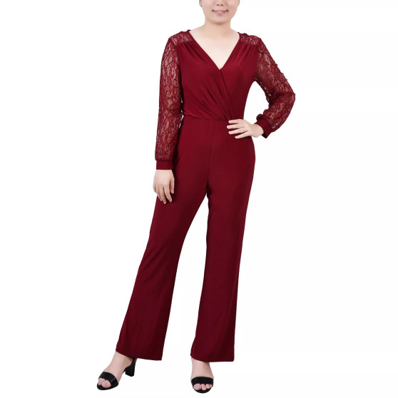 Women's Jumpsuit with Lace Sleeve