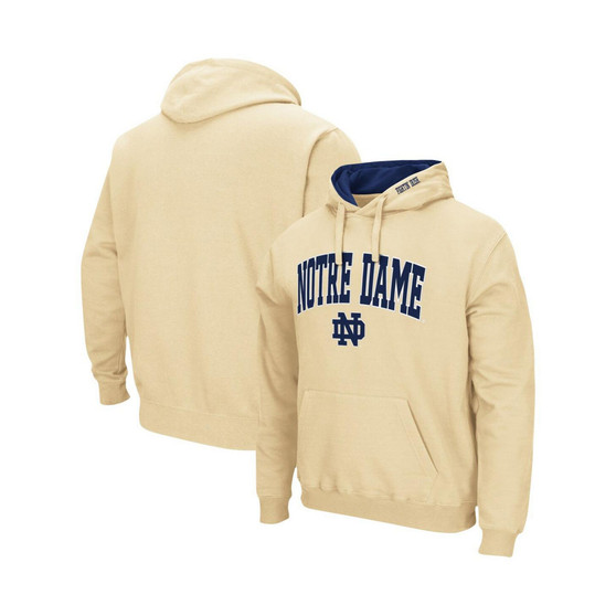 Men's Gold Notre Dame Fighting Irish Arch and Logo 3.0 Pullover Hoodie
