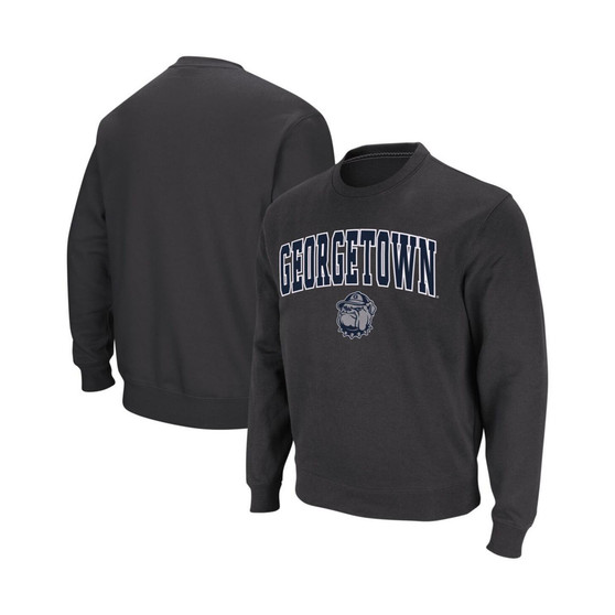 Men's Charcoal Georgetown Hoyas Arch and Logo Crew Neck Sweatshirt