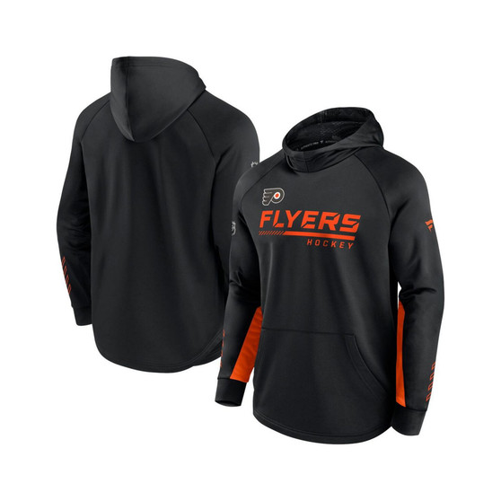 Men's Branded Black Philadelphia Flyers Authentic Pro Locker Room Raglan Pullover Hoodie