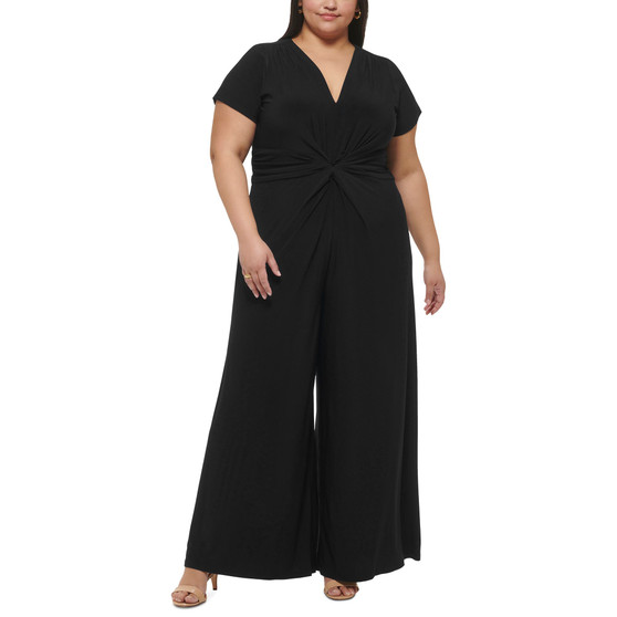 Plus Size V-Neck Jumpsuit