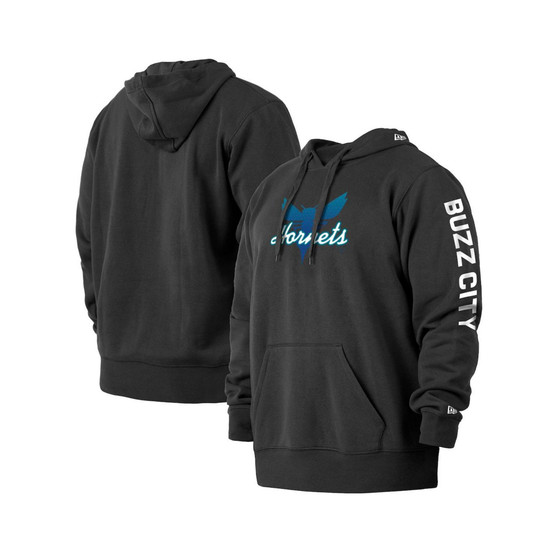 Men's Black Charlotte Hornets 2021/22 City Edition Big and Tall Pullover Hoodie