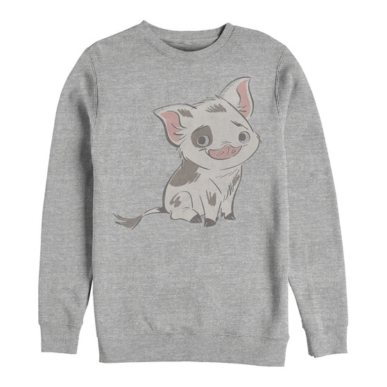 Disney Men's Moana Pua Drawn Smile, Crewneck Fleece