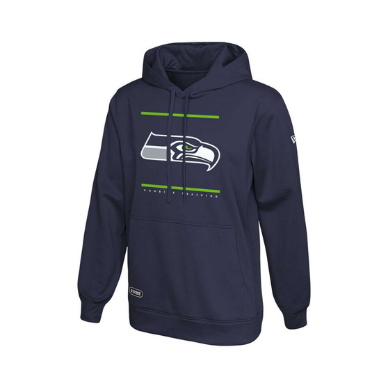 Men's College Navy Seattle Seahawks Combine Authentic Split Defense Pullover Hoodie