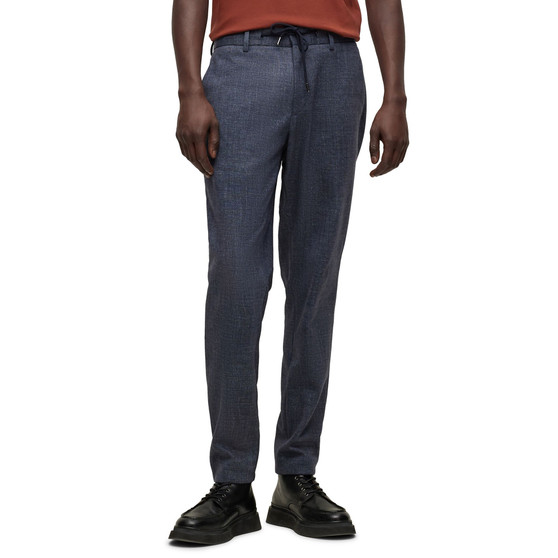 Men's Slim-Fit in Micro-Patterned Stretch Jersey Trousers