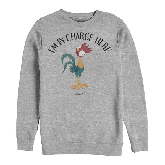 Disney Men's Moana Hei Hei I'm in Charge Here, Crewneck Fleece