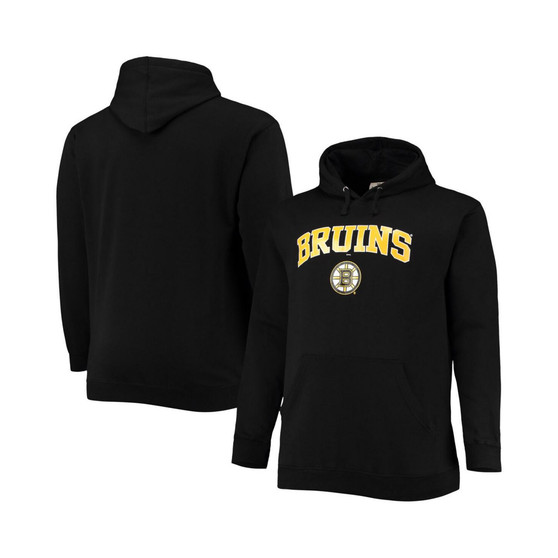 Men's Black Boston Bruins Big and Tall Fleece Pullover Hoodie