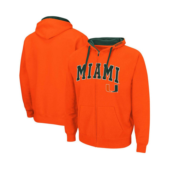 Men's Orange Miami Hurricanes Big and Tall Full-Zip Hoodie