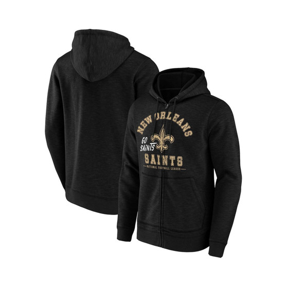 Men's NFL x Darius Rucker Collection by Black New Orleans Saints Slub Full-Zip Hoodie