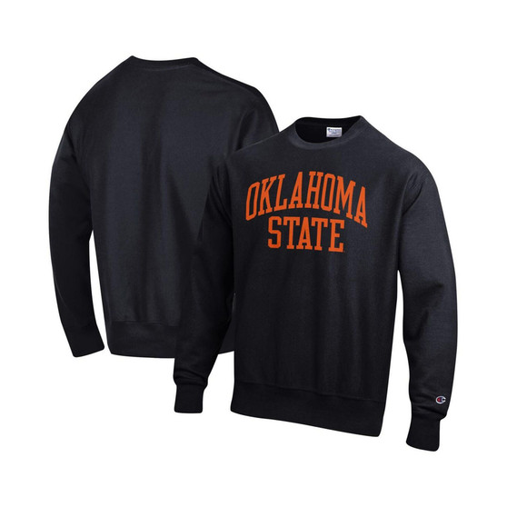 Men's Black Oklahoma State Cowboys Arch Reverse Weave Pullover Sweatshirt
