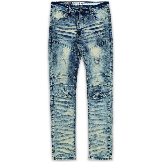 Men's Big and Tall Vintage-Like Beach Skinny Denim Jeans