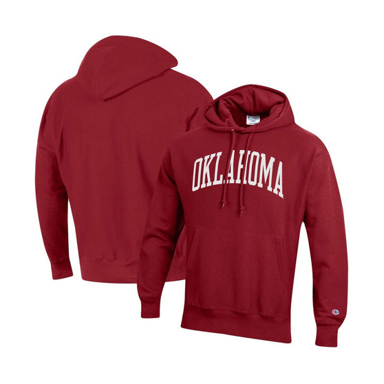 Men's Crimson Oklahoma Sooners Big and Tall Reverse Weave Fleece Pullover Hoodie Sweatshirt