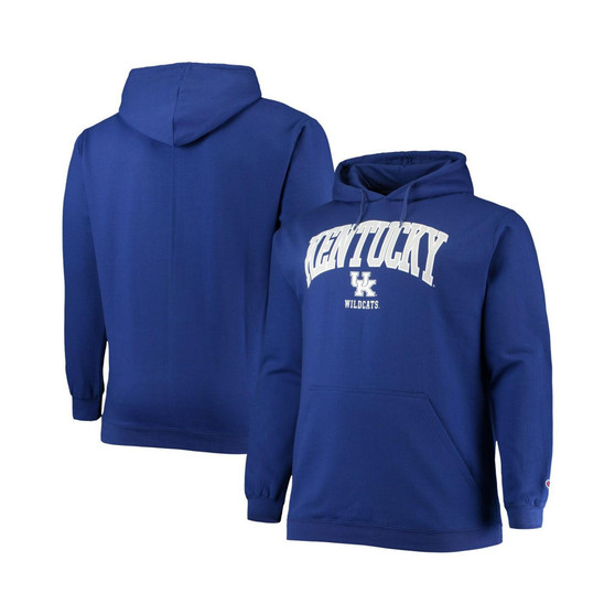 Men's Royal Kentucky Wildcats Big and Tall Arch Over Logo Powerblend Pullover Hoodie