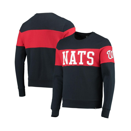 Men's '47 Navy Washington Nationals Interstate Pullover Sweatshirt