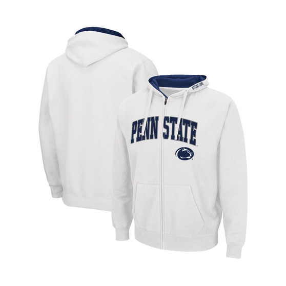 Men's White Penn State Nittany Lions Arch and Logo 3.0 Full-Zip Hoodie