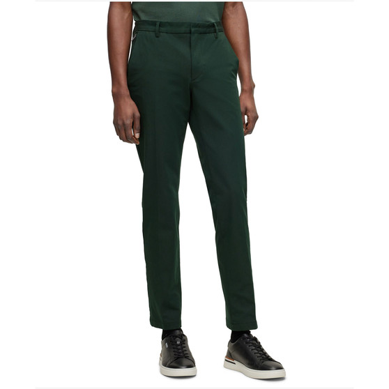 Men's Stretch Cotton Blend Slim-Fit Trousers