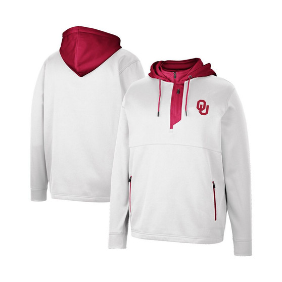 Men's White Oklahoma Sooners Luge 3.0 Quarter-Zip Hoodie