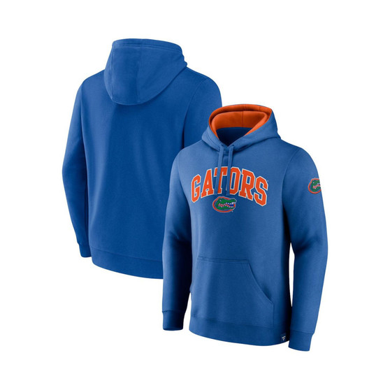 Men's Branded Royal Florida Gators Arch & Logo Tackle Twill Pullover Hoodie