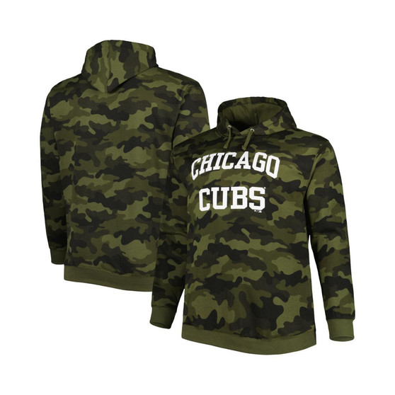 Men's Camo Chicago Cubs Allover Print Big and Tall Pullover Hoodie