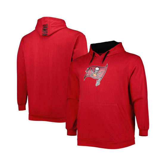 Men's Red Tampa Bay Buccaneers Big and Tall Logo Pullover Hoodie