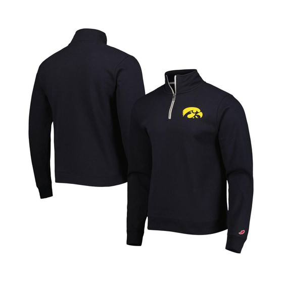 Men's Black Iowa Hawkeyes Stack Essential Fleece Quarter-Zip Sweatshirt