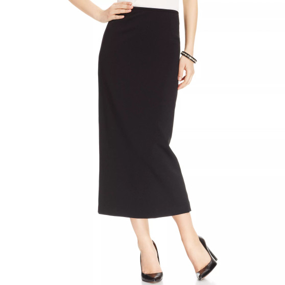Crepe Column Skirt