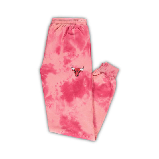 Men's Branded Red Chicago Bulls Big and Tall Wordmark Cloud Dye Jogger Pants