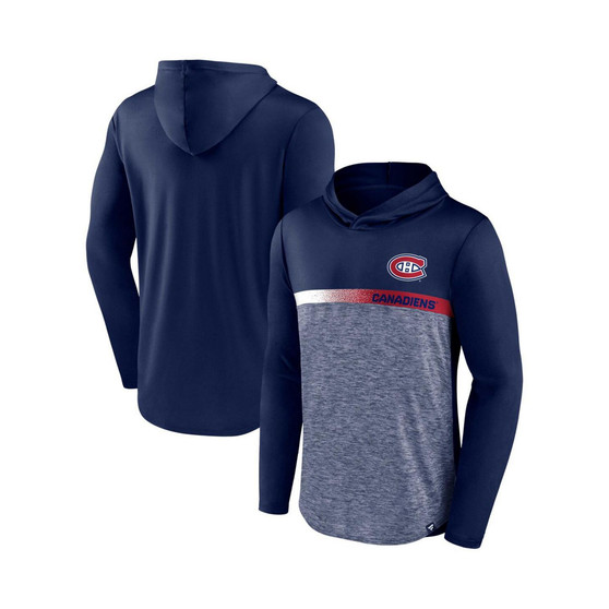 Men's Branded Navy Montreal Canadiens Podium Defender Pullover Hoodie